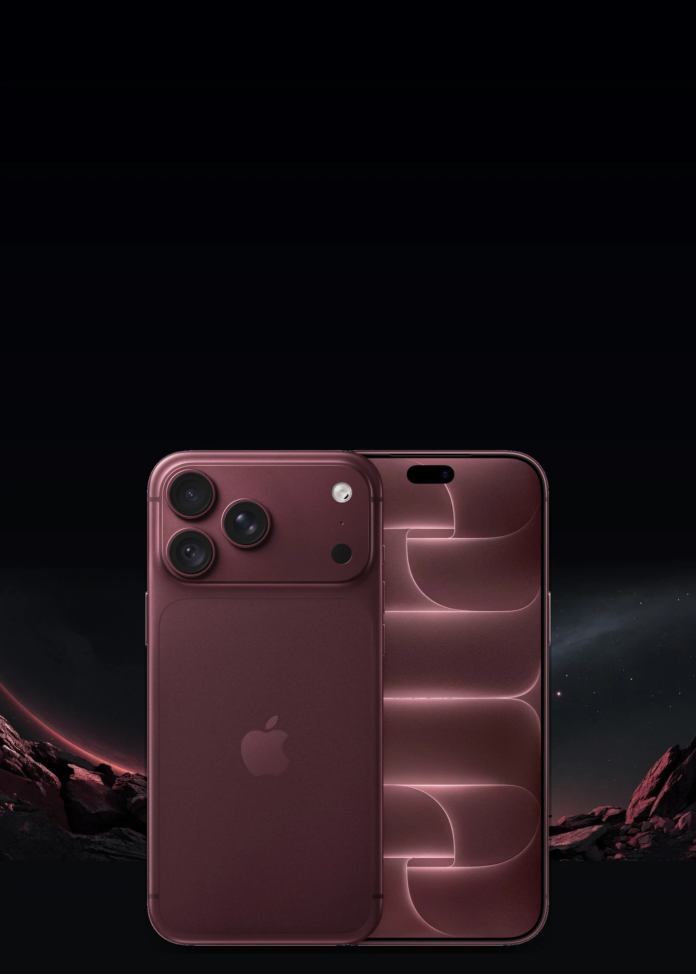 iPhone 18 Pro Max بورگاندی، نمای نزدیک دوربین